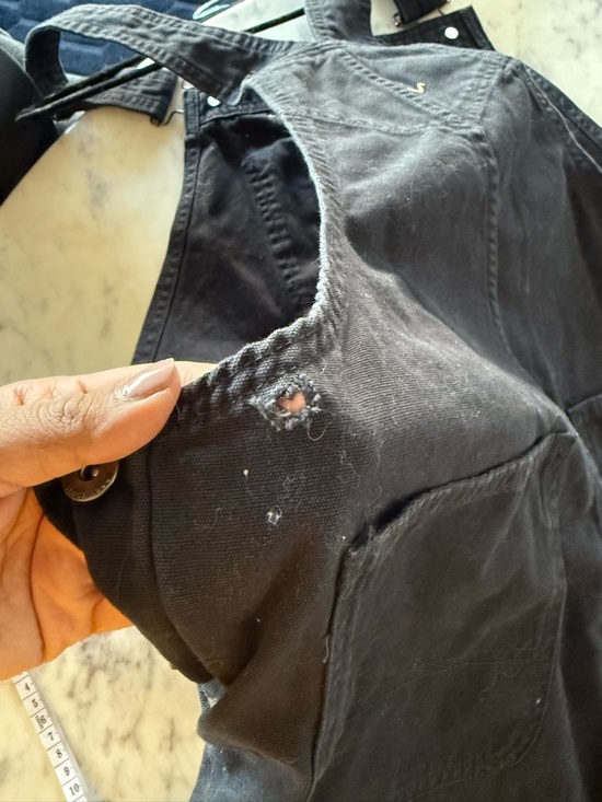 Vans Black Bib Short Overalls MEDIUM - Picture 9 of 11